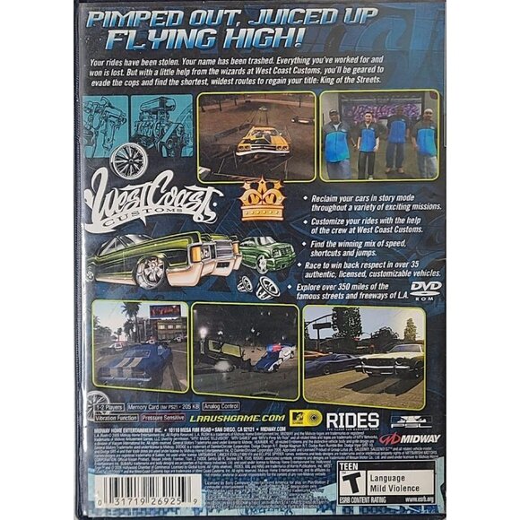 LA Rush PlayStation 2 PS2 Replacement Case and Manual Only No Game Disc - Picture 4 of 7